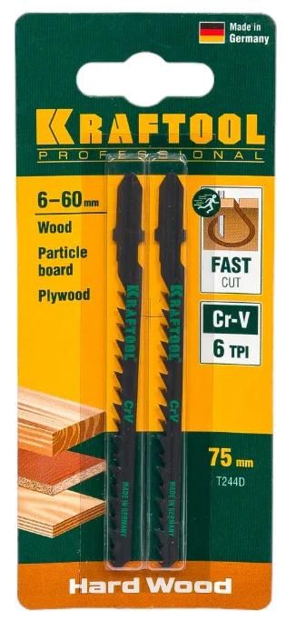 Полотно по дереву для электролобзика Kraftool, хромованадиевая сталь - фото