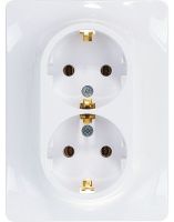Розетка двухместная СУ Glossa Schneider 423733