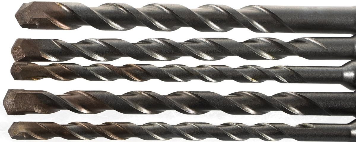 Набор буров SDS-Plus 6, 8, 10 мм длина 160/100 мм SDS-Plus Heller Bionic Pro 16895, 5 предметов - фото