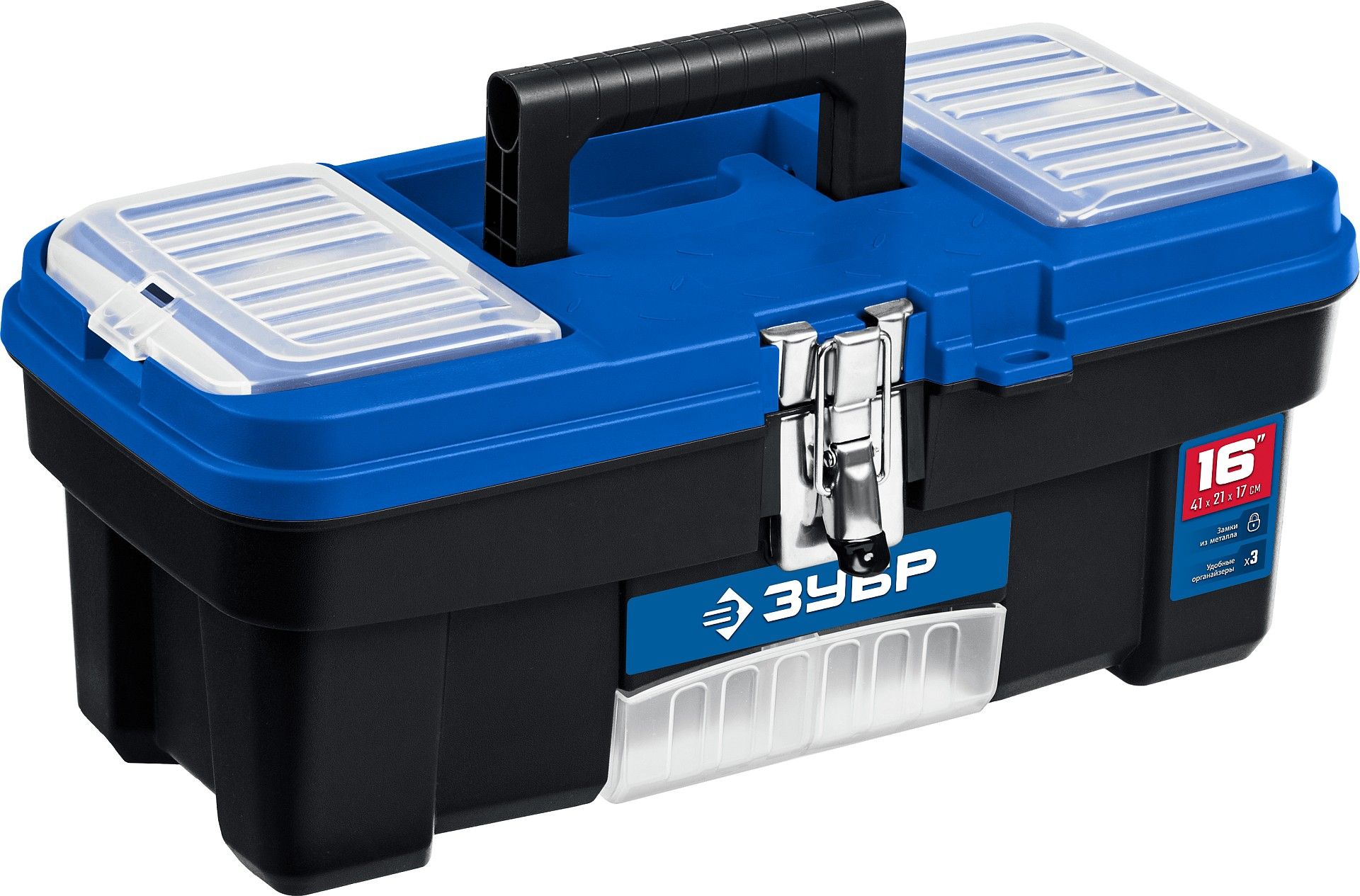Ящик для инструментов пластиковый 16" 414x212x175 ДЕСНА-16 ЗУБР 38181-16 - фото