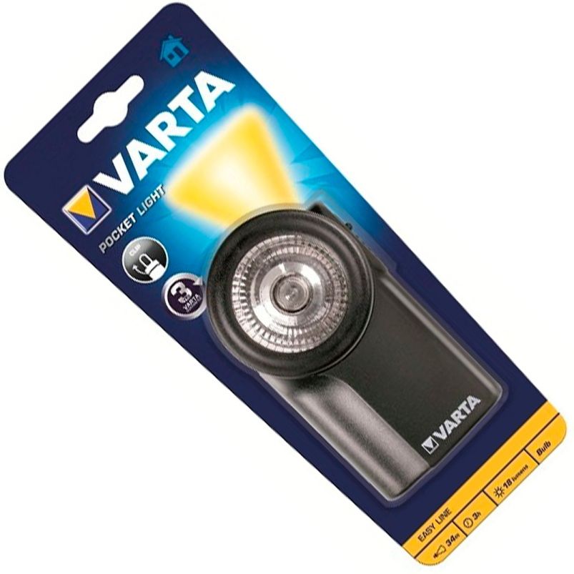 Фонарь карманный светодиодный для кемпинга 3R12 Varta Pocket Light 16640101401М - фото