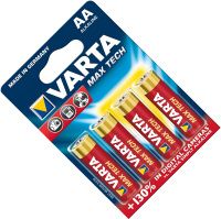 Батарейки щелочные AA Varta Max Tech 4706101404, 4 шт в блистере