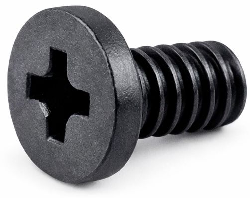 Винт с цилиндрической плоской шляпкой, черный - фото