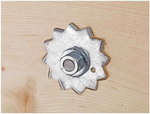 Диск шипованный 62х12 мм Gah Alberts 334420, оцинкованная сталь - фото