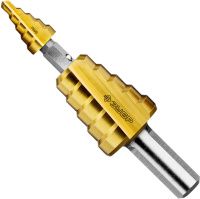 Сверло по металлу ступенчатое составное 4-22 мм, 10 ступеней, ЗУБР 29673-4-22, сталь Р6М5+покрытие NiT