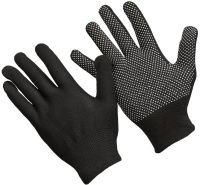 Перчатки нейлоновые с ПВХ, черные