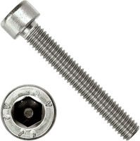 Винт с цилиндрической головкой и внутренним шестигранником М5х60 DIN 912, полная резьба, нержавеющая сталь А2