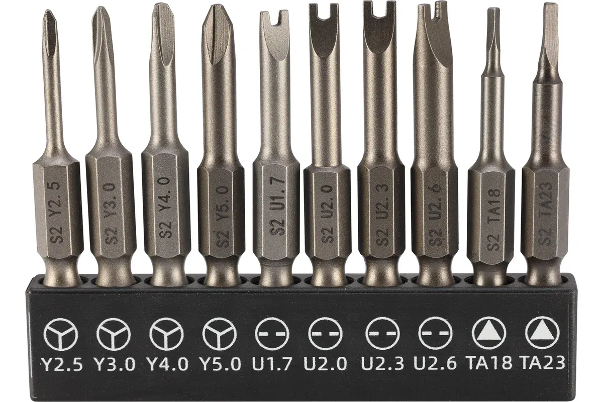 Набор бит 50 мм S2 Spanner, Tri-Wing, TA SGS SGS6350-10C, 10 шт  - фото