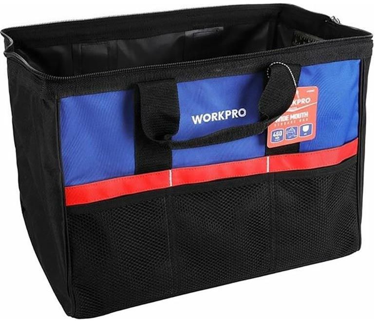 Сумка для инструмента 500D 445х290х320 мм на молнии с широким горлом 17,5" Workpro WP281002 - фото