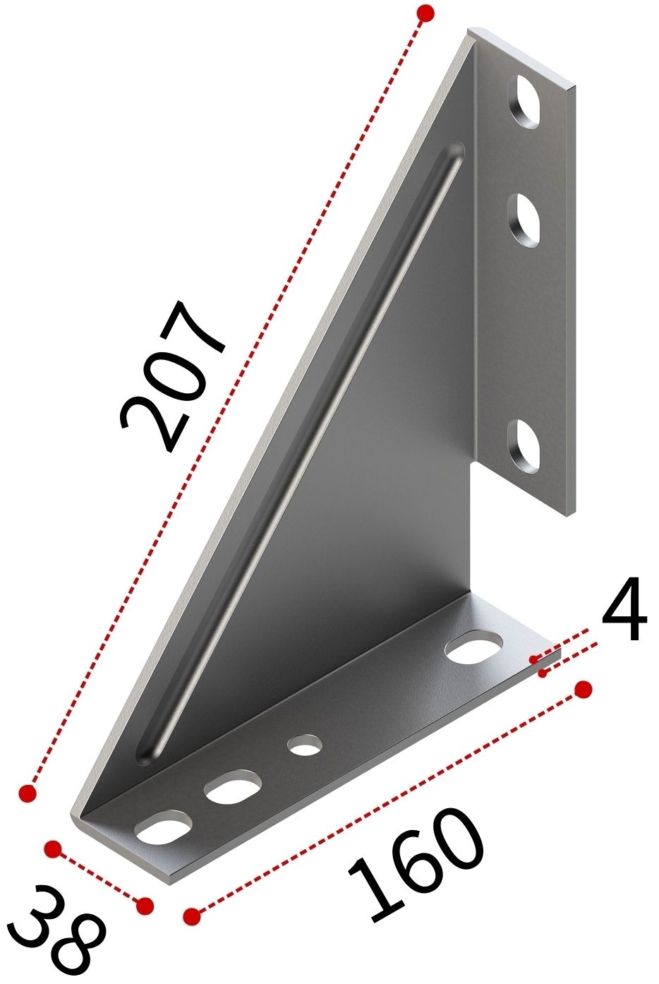 Угол усиленный 207х160 38-41 4F6 TERMOCLIP - фото