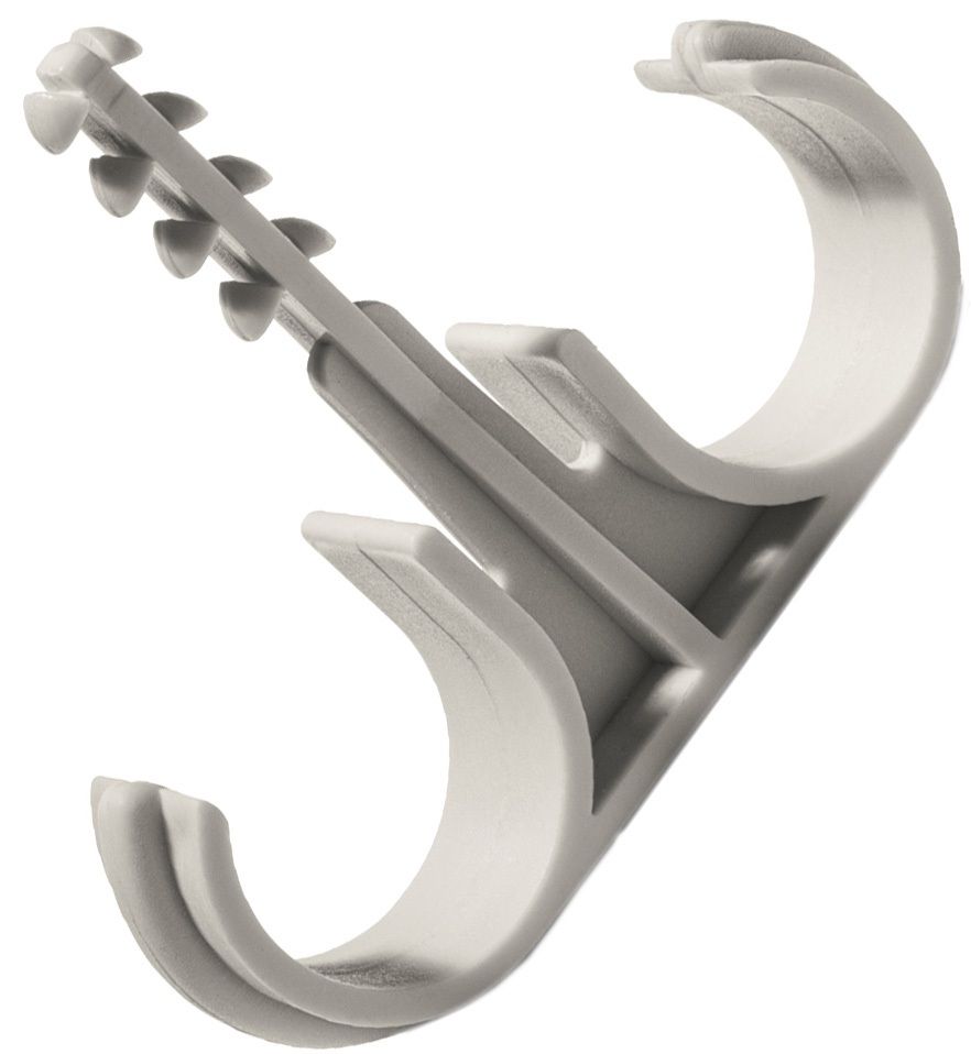 Дюбель-хомут вставной широкий DSA 25-32 с двойной скобой для кабелей Schnabl 30270 - фото