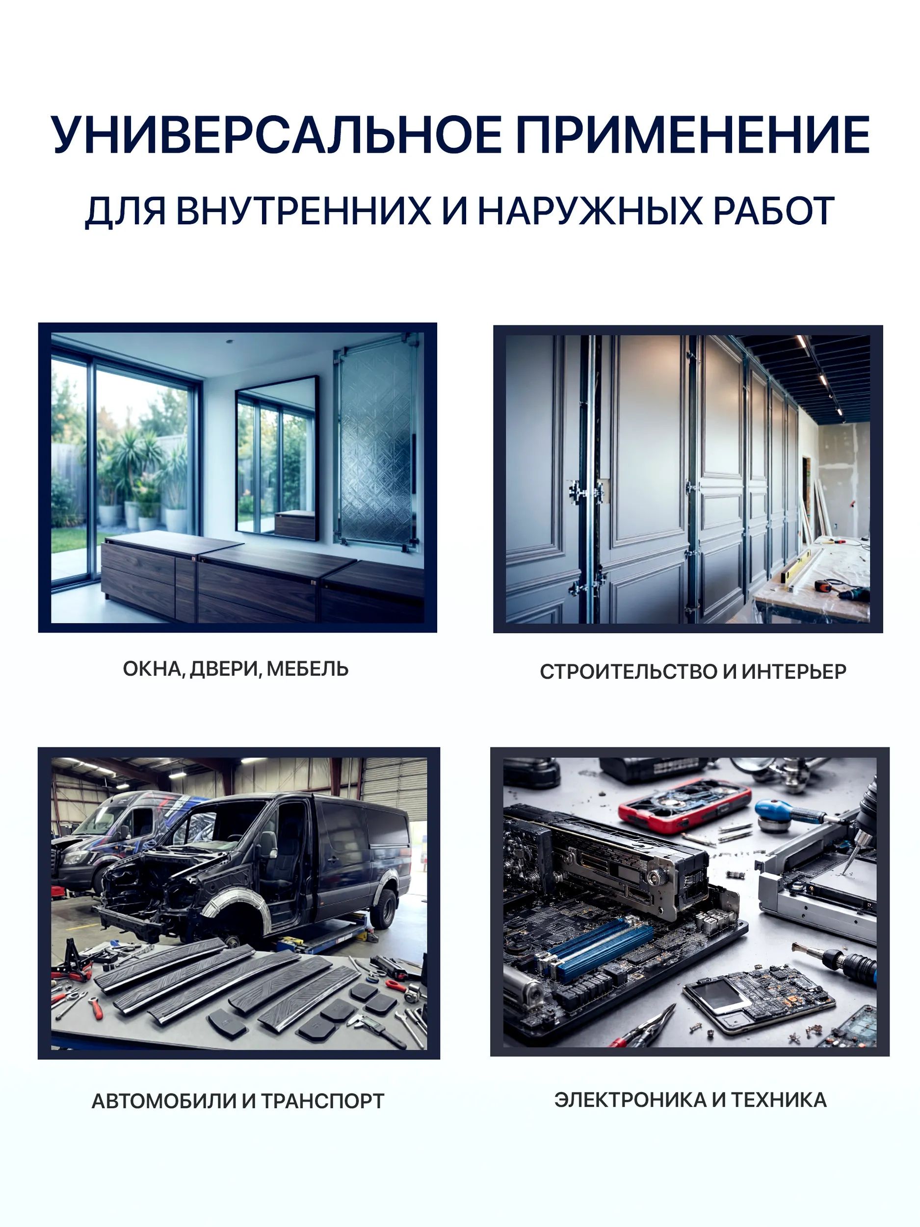 Лента двухсторонняя монтажная на вспененной основе 3 м 3M VHB 5952F, черная - фото