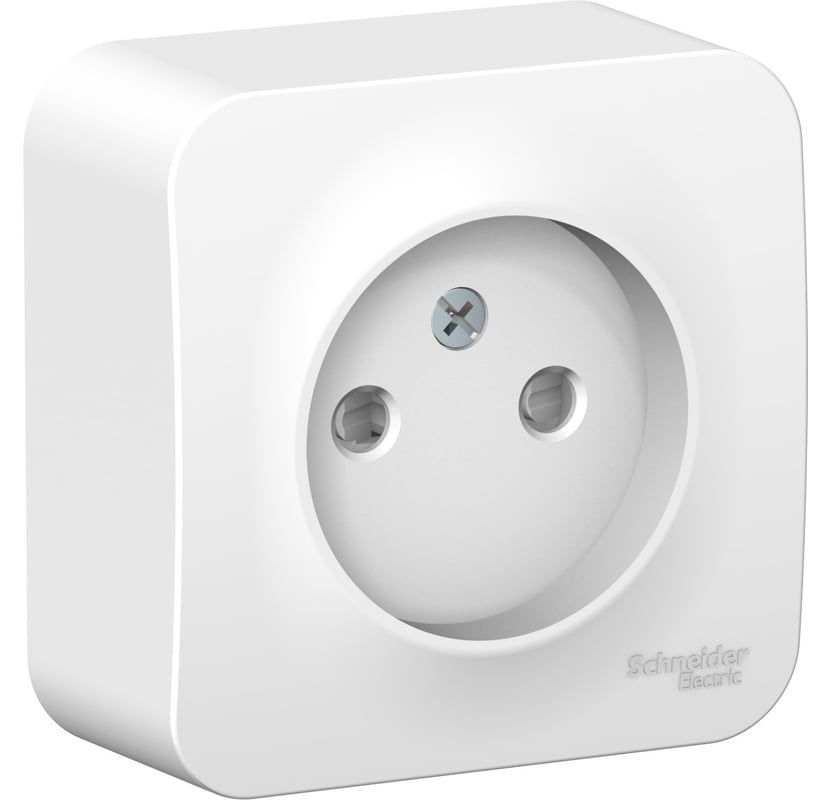 Розетка белая 1-м. СП 16А IP20 250В без заземления Blanca Systeme Electric SE BLNRA001111 - фото