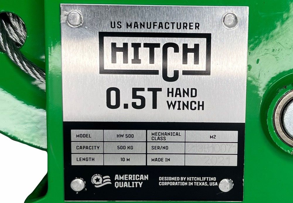 Лебедка ручная барабанная HW, канат 10 м HITCH - фото