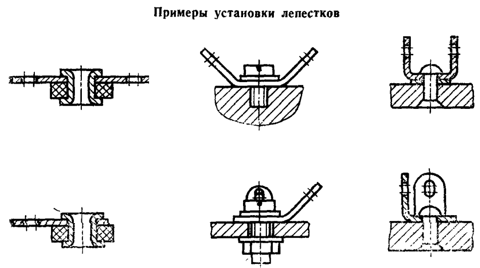 Электромонтажный лепесток ГОСТ 22375-77 двусторонний, латунь - фото