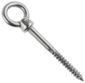 Рым-шуруп 10х100 мм 8268, нержавеющая сталь А2  - фото