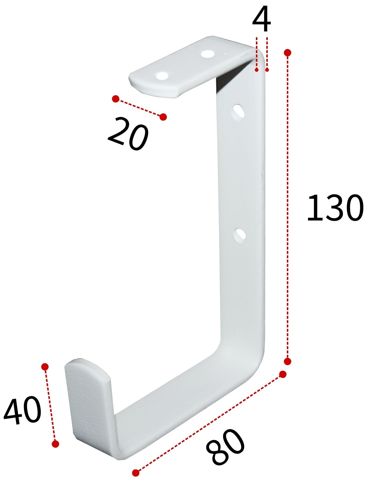 Универсальный потолочный держатель ПТ 130х80х40х20 (окрашенный) - фото