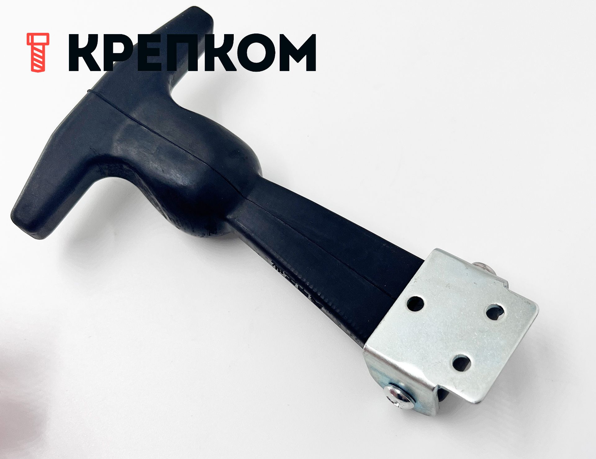 Защелка капота резиновая L=125 B36 с креплением из оцинкованной стали - фото