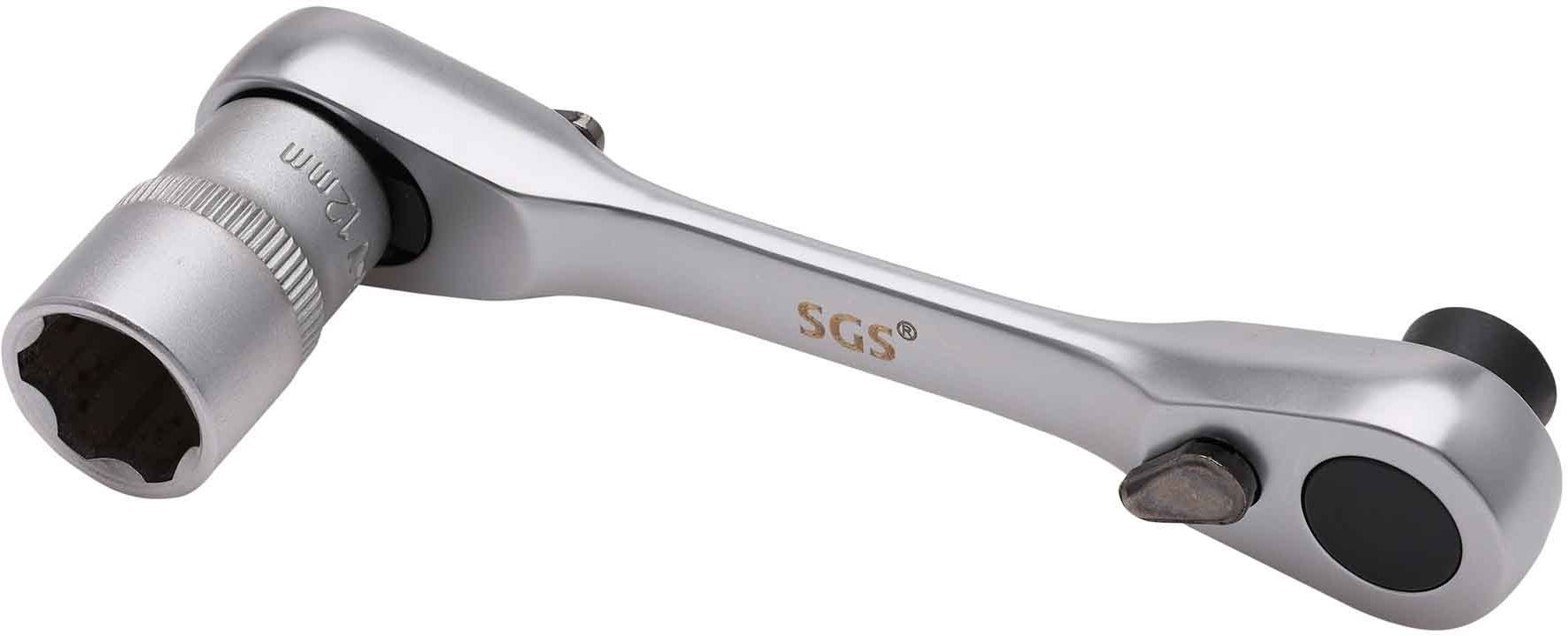 Вороток с трещоткой для бит и головок 72z 1/4"х95 мм SGS ST72-3.4 - фото