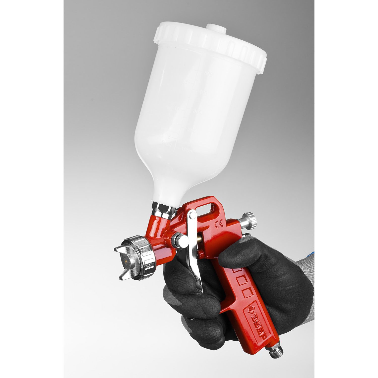 Краскопульт пневматический с верхним бачком с дюзой 1,3 мм HP MS 200 ЗУБР 06455-1.3 - фото