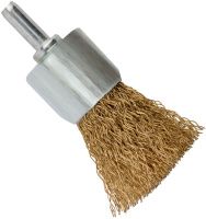 Щетка кистевая гофрированная 25 мм FIT 38525, латунированная сталь