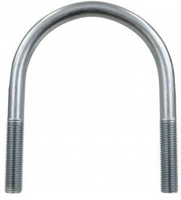 Скоба U-образная 275 под трубу диаметром 230 мм DIN 3570 form A, оцинкованная сталь - фото