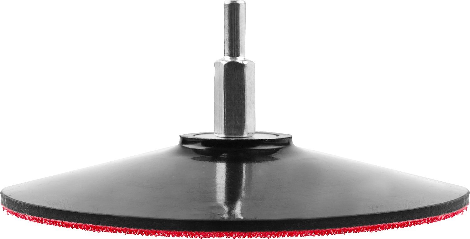 Изображение товара Опорная резиновая тарелка 125 мм на липучке для дрели Stayer 35740-125