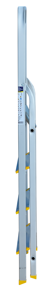 Стремянка анодированная 4 ступени Алюмет APA7004, алюминий - фото