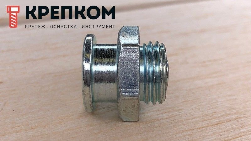 Пресс-масленка DIN 3404 плоская с метрической и дюймовой резьбой, оцинкованная сталь - фото