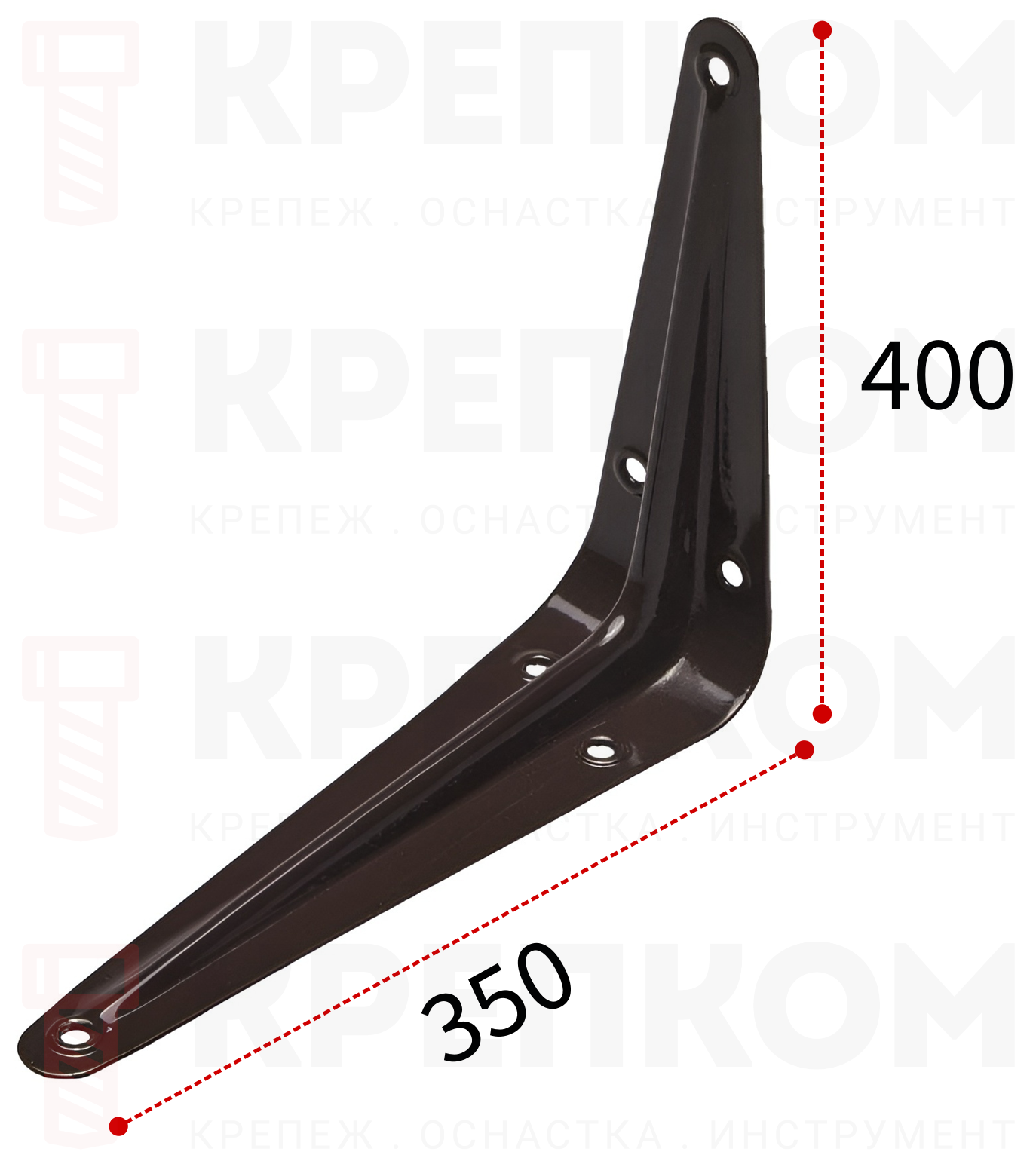 Кронштейн Amig 400х350 (коричневый) - фото