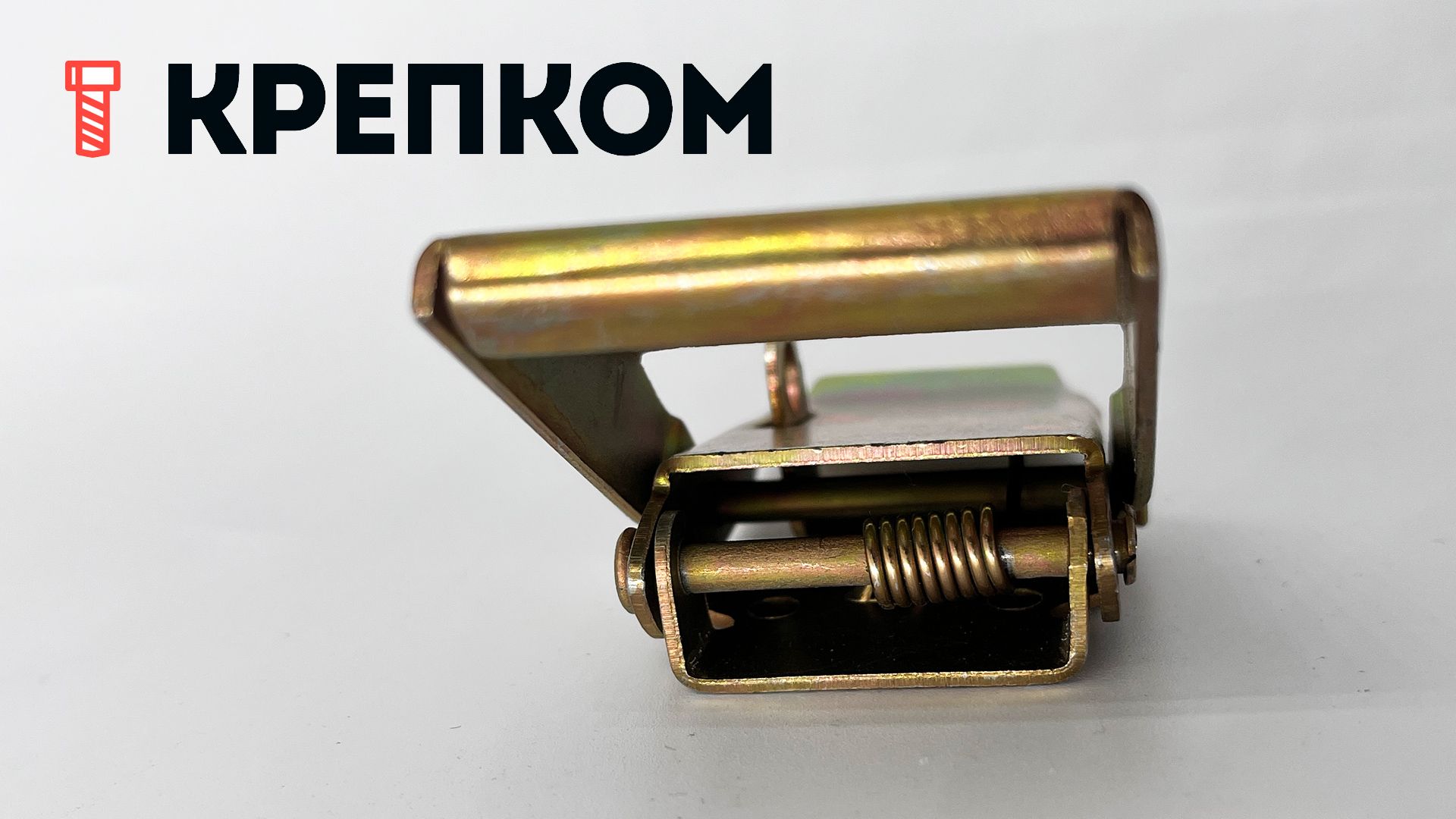 Замок-защелка лягушка с ушком L=100 B239, цинк - фото