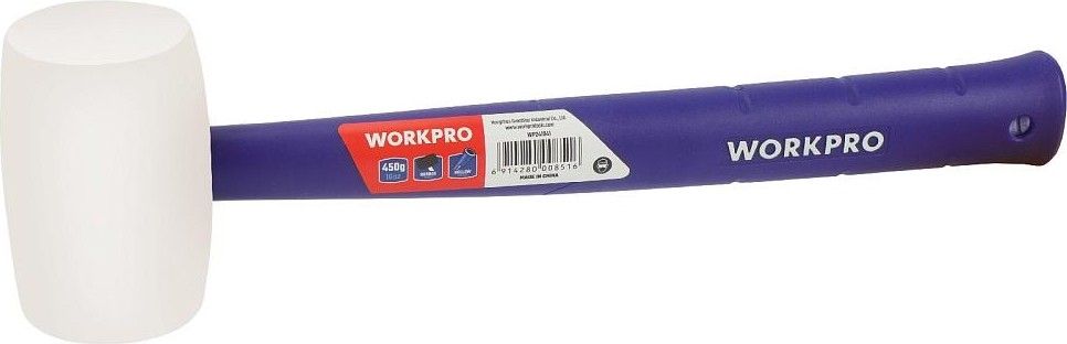 Киянка резиновая 335 мм белая, 450 г Workpro WP241040 - фото