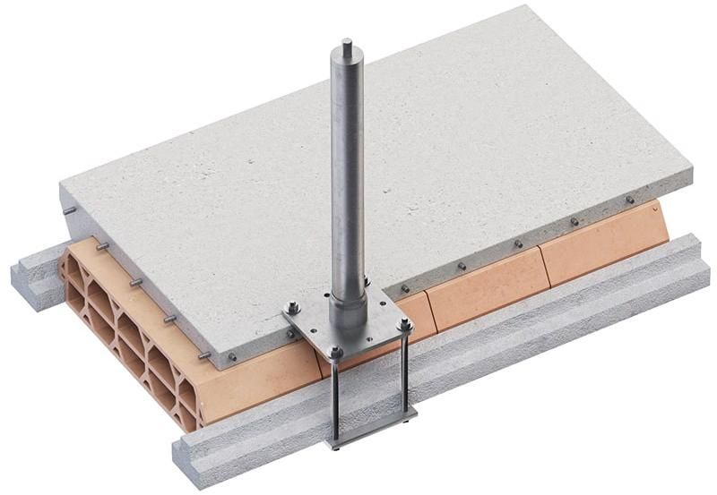 Пластина ответная 150х150 мм для опор TOWER, TOWER22 Holz Technic TOPLATE, оцинкованная сталь - фото
