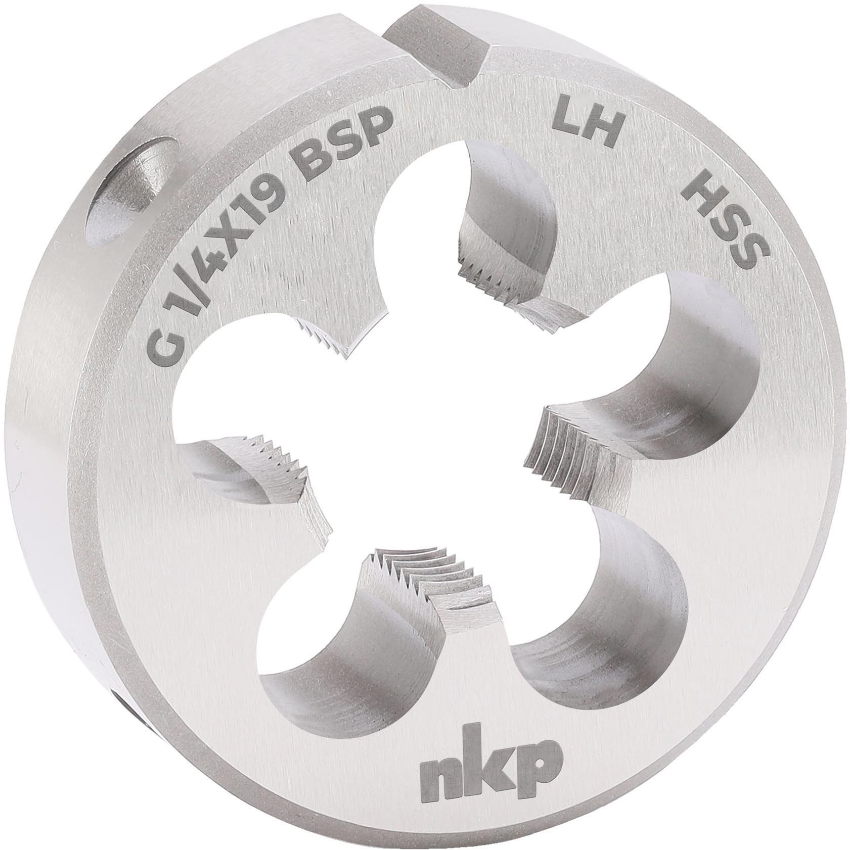 Плашка 1/4"-19 HSS DIN EN 24231 NKP 252140N, левая дюймовая резьба G - фото