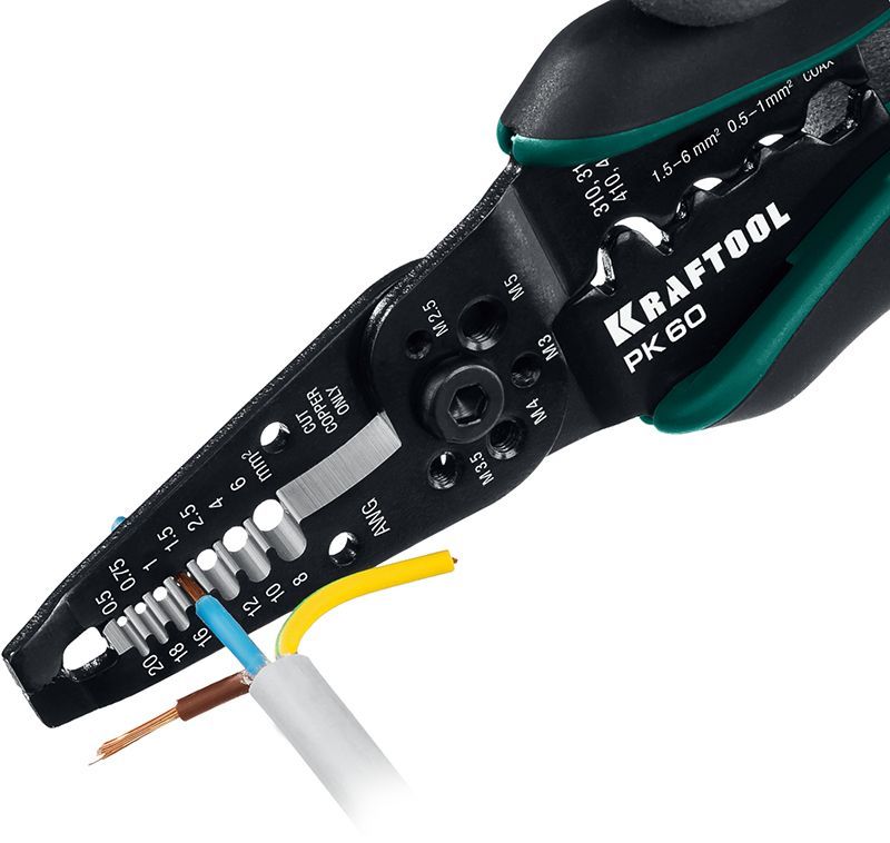 Стриппер ручной многофункциональный 0,5-6 мм² Kraftool PK-60 22658 - фото
