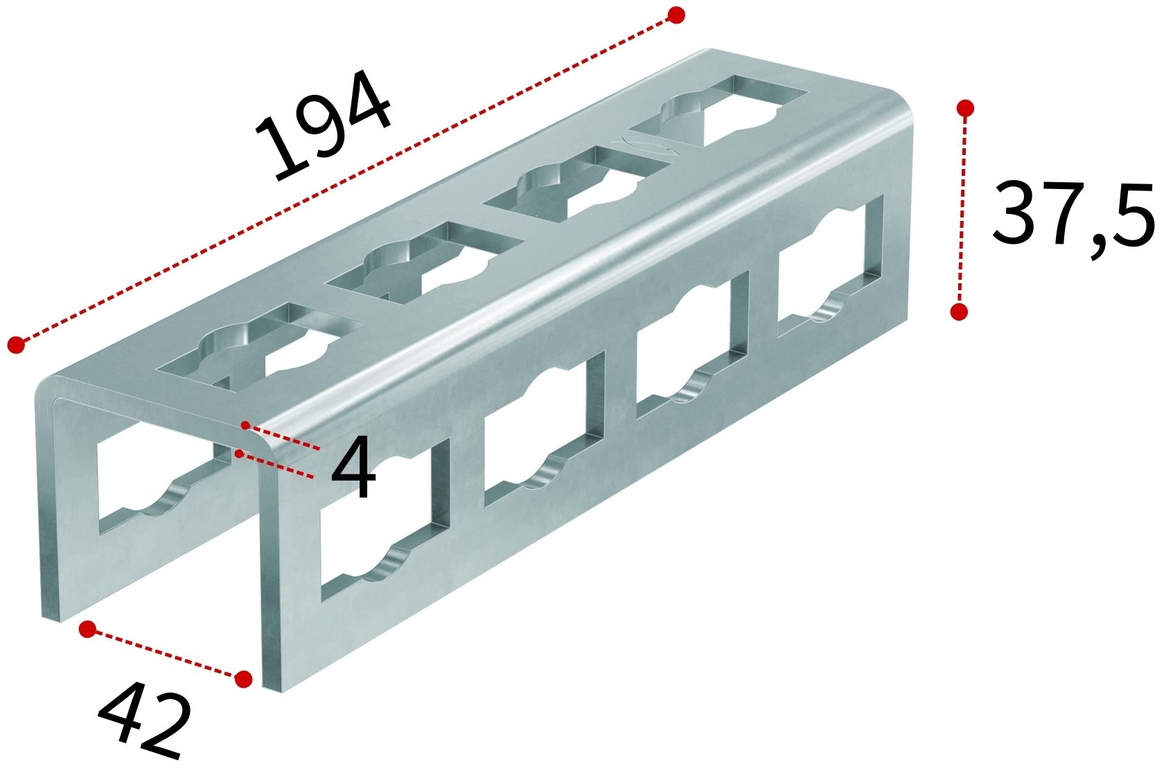 Соединитель для профиля FUS Fischer PFUF OC 533743, оцинкованная сталь - фото