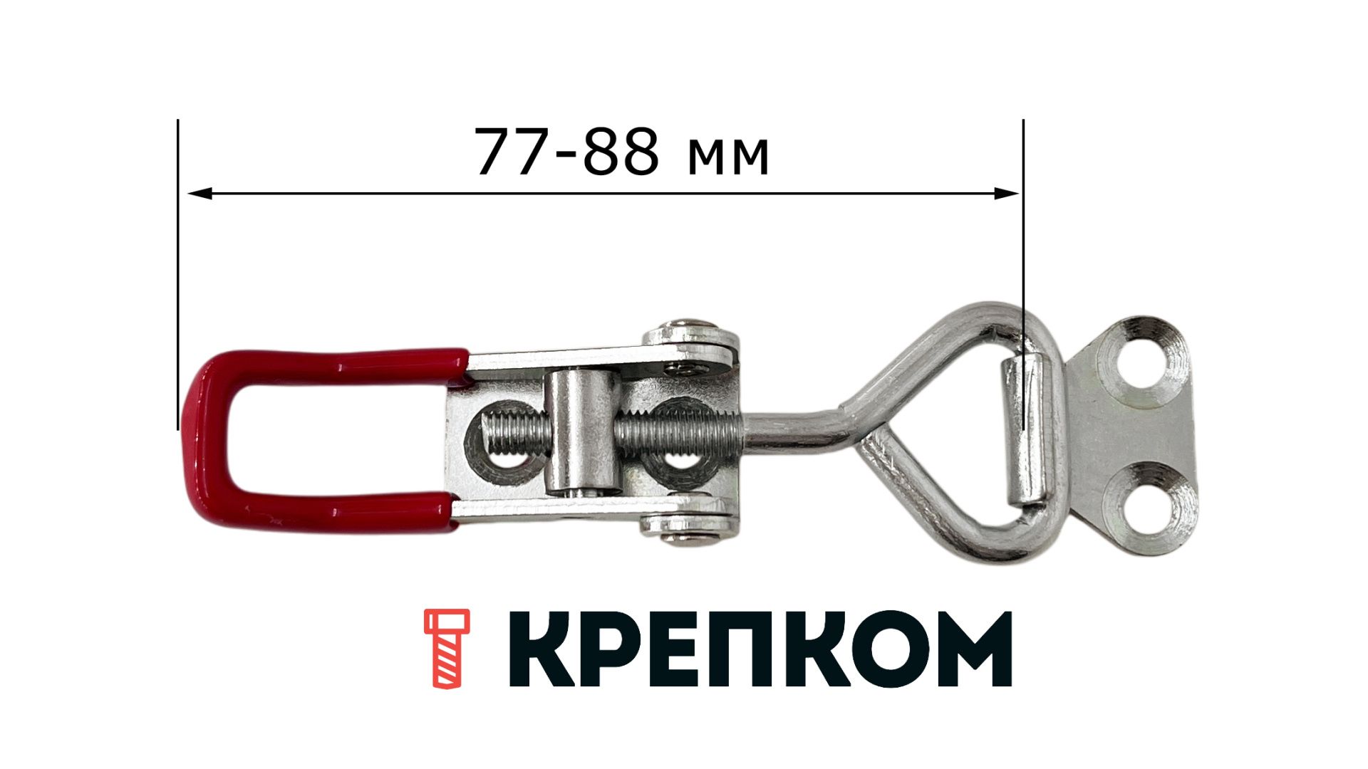 Замок регулируемый натяжной L=35-49 мм, нагрузка 102 кг, 5112C, нержавеющая сталь А2, 50 шт - фото
