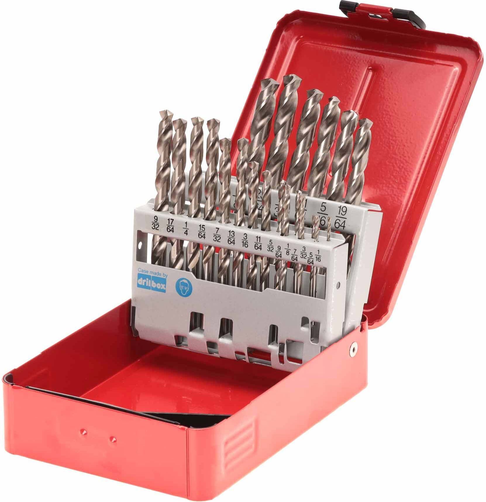 Набор сверл по металлу 1/16"-3/8", 21 шт HSS-G DIN 338 Ruko 214850RO - фото