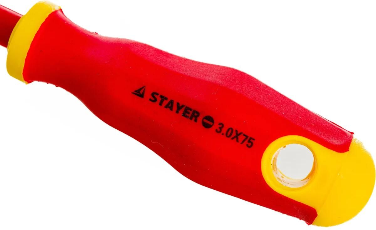 Отвертка шлицевая диэлектрическая Stayer Electro - фото
