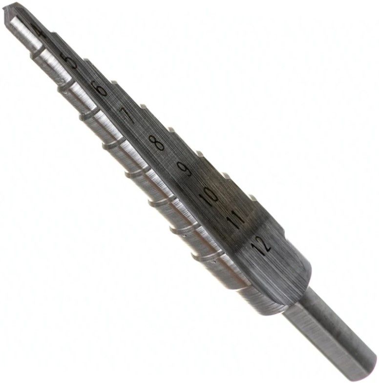 Сверло ступенчатое по металлу, прямая канавка HSS Messer - фото