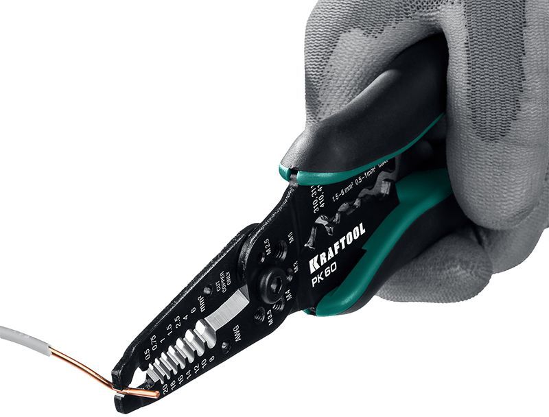 Стриппер ручной многофункциональный 0,5-6 мм² Kraftool PK-60 22658 - фото