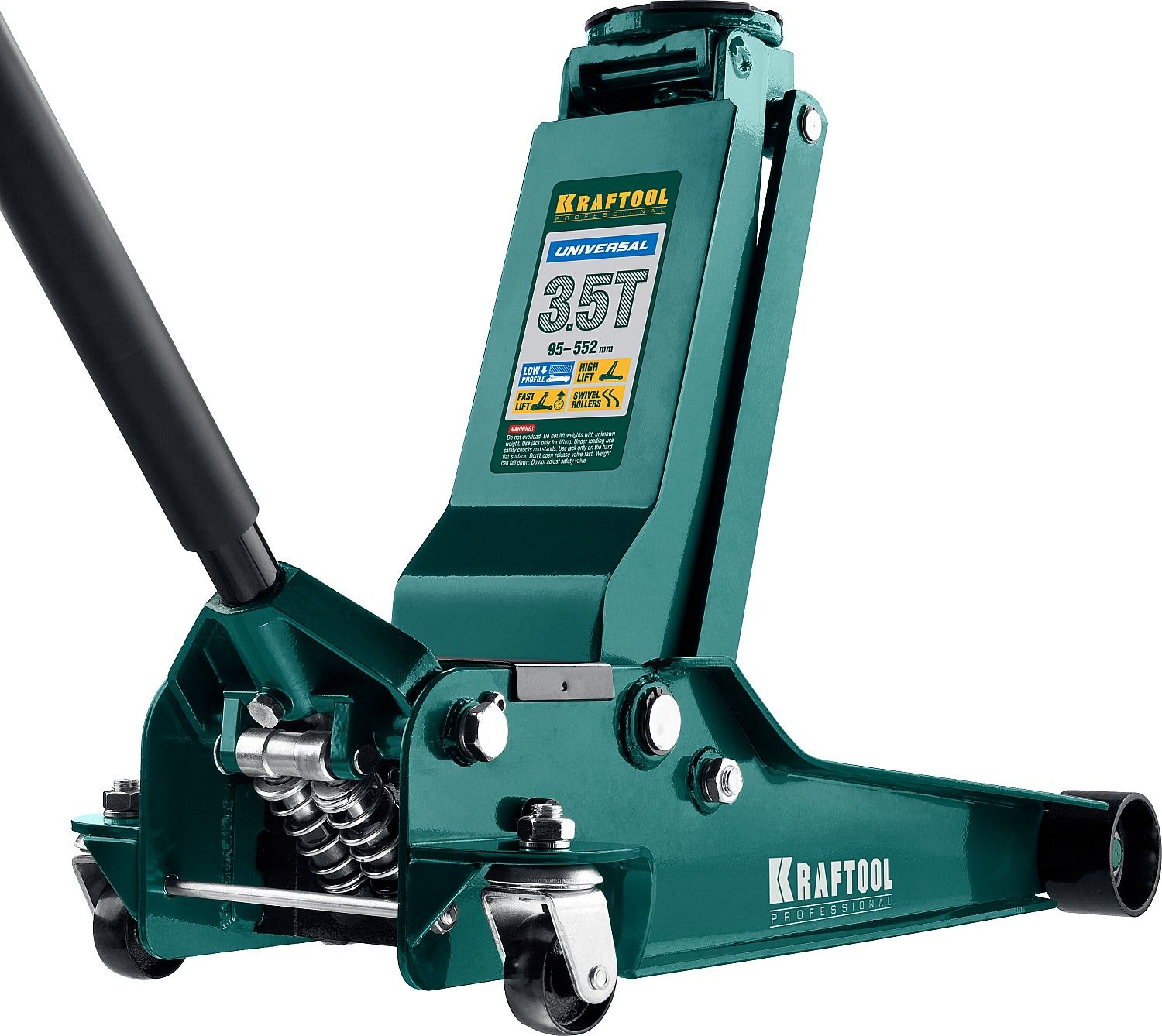 Домкрат подкатной универсальный 3,5 т 95-552 мм Kraftool Universal 43454-3.5 - фото