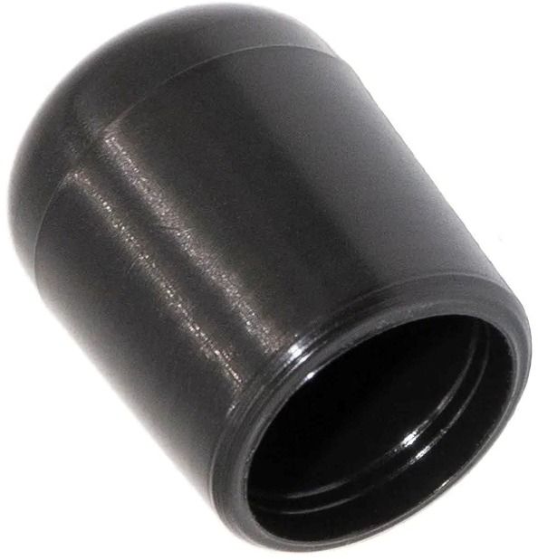 Заглушка 10 мм наружная для круглых труб ZZO, пластик, чёрная (RAL 9005) - фото