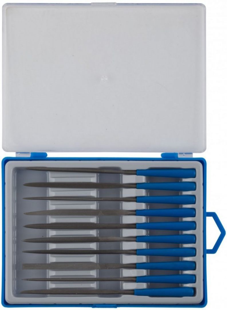 Набор надфилей с ручками 140 мм ЗУБР 16021-2-Н10, 10 шт - фото