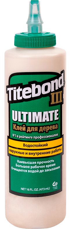 Клей для дерева повышенной влагостойкости Titebond III Ultimate Wood Glue, 473 мл - фото