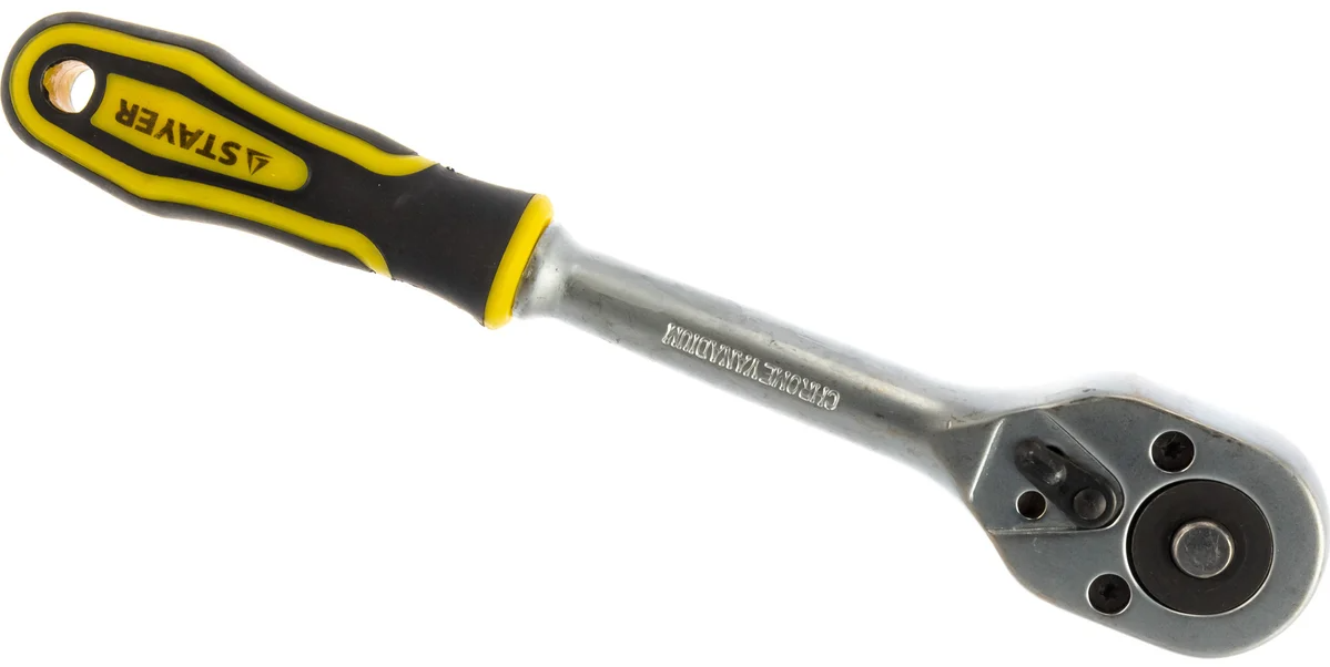 Набор торцовых головок с трещоткой RSS 12M 3/8" Stayer Standart 27752-H12, 12 предметов - фото