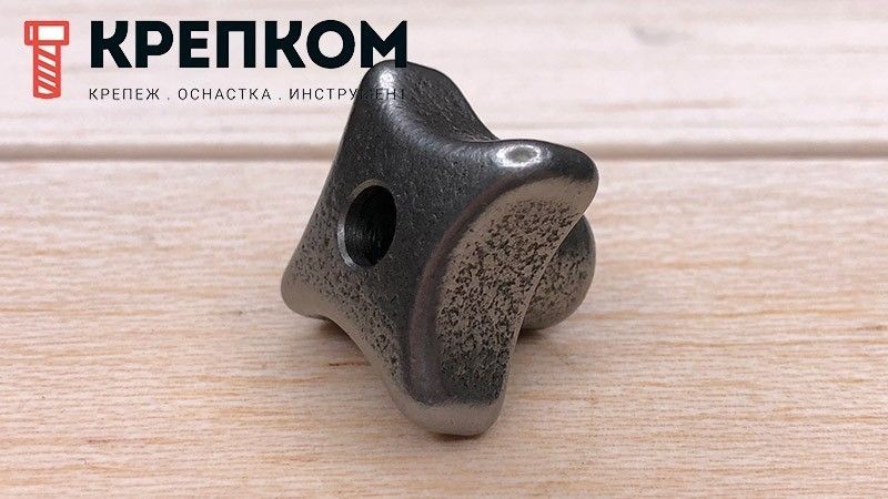 Ручка лепестковая с внутренней резьбой DIN 6335 тип D, чугун - фото