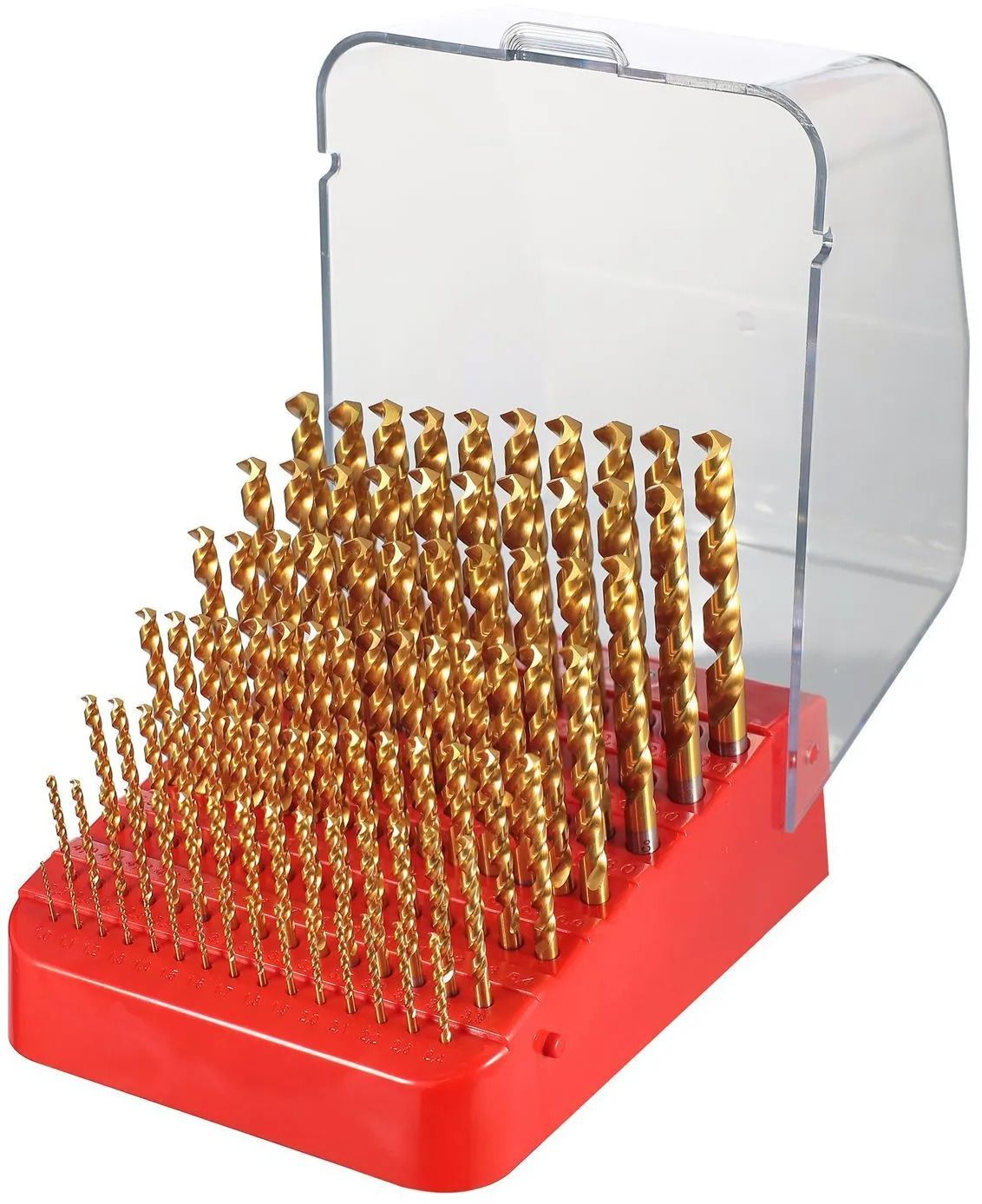 Набор сверл по металлу 1-10 мм HSS-G TiN 118° DIN 338, H-Tools 250223TPRO, 91 шт - фото