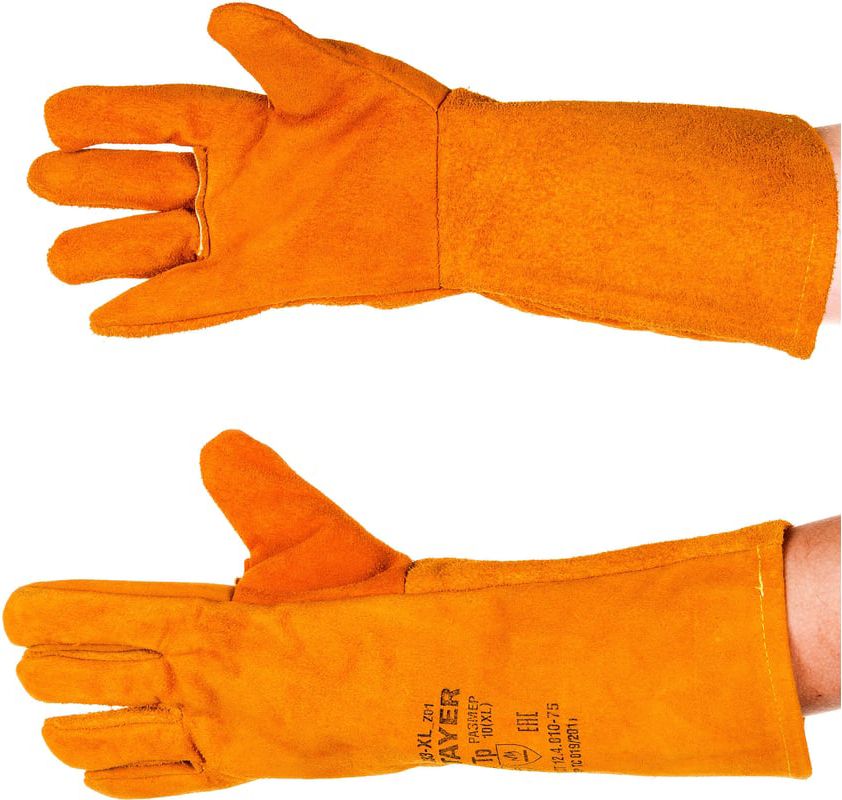 Краги термостойкие спилковые с подкладкой 400 мм XL (10) для сварки и механических работ Professional Stayer 11333-XL - фото