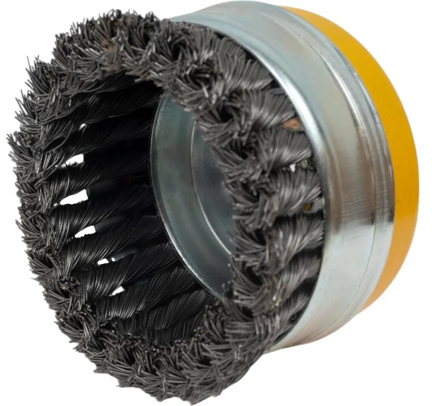 Щетка-крацовка чашечная усиленная для УШМ, жгутированная стальная проволока 0,5 мм Stayer Prof  - фото